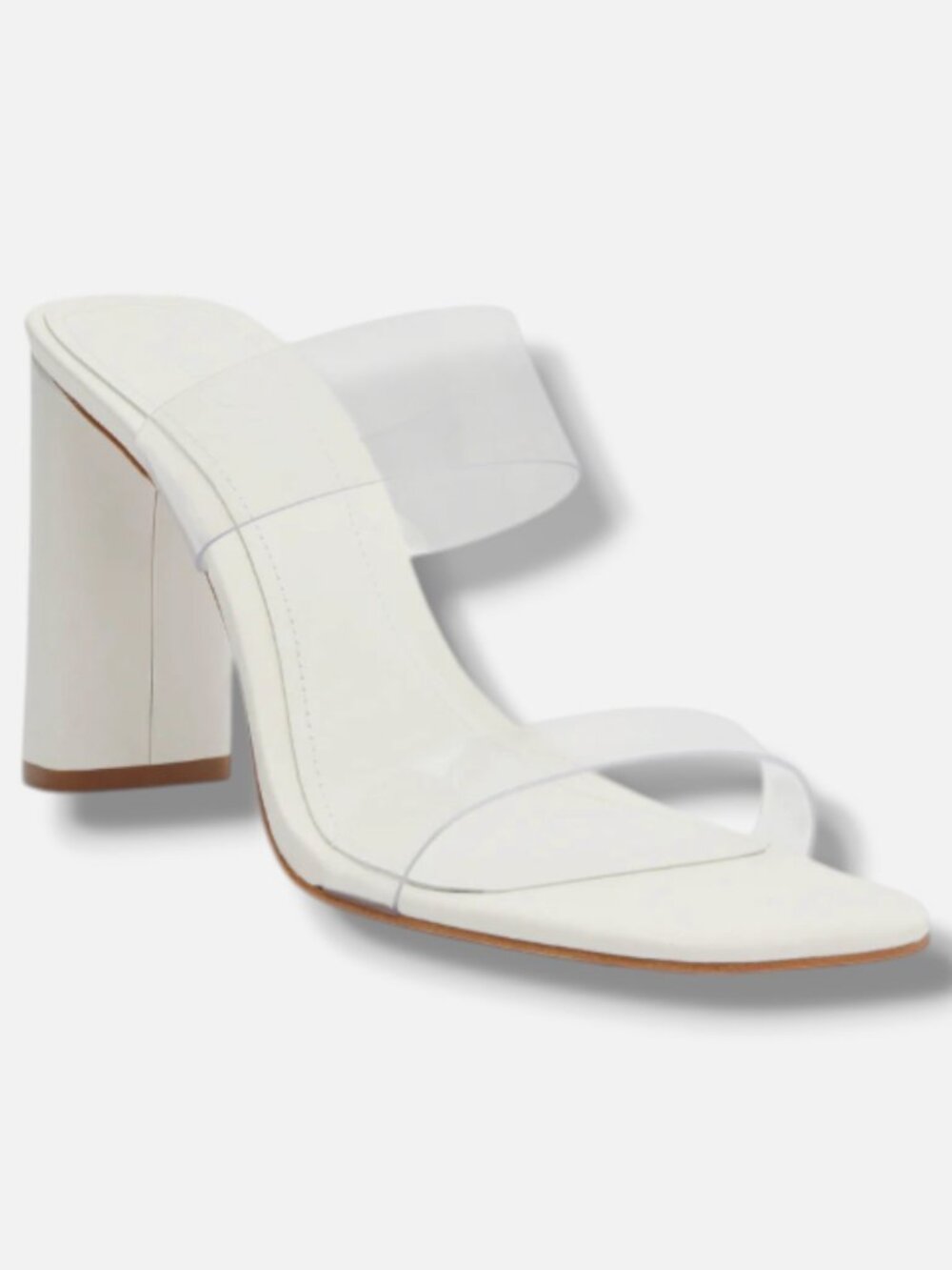 Schutz Women's White Ariella Tab Vinyl Sandal Size 9.5B